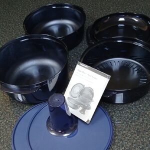 Tupperware Dark Blue Microwave Cookware Set